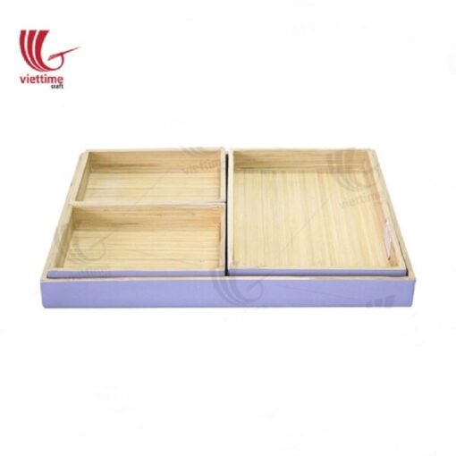 Stylish Bamboo Tray Set Of 4 Wholesale