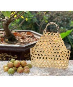 Giỏ quà quai dây cói bằng tre – TRE0007