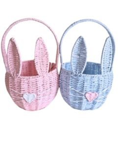 handicraft wholesale Easter bunny basket, recycled paper rope basket, cute Easter gift box, bunny decor basket, handmade Easter basket, eco-friendly spring decor, kids Easter basket set, bunny-shaped organizer, Vietnamese craft basket, Easter home decoration