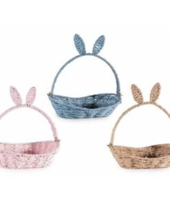 Foldable Bunny Shape Straw Storage Basket