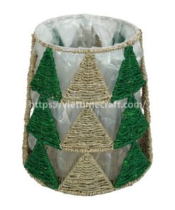 Christmas storage bin Xmas planter christmas tree pattern