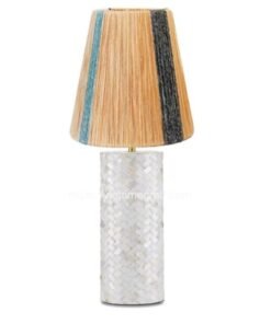 Colorful Straw mix Mother Of Pearl Table Lamp Viettimecraft handicraft wholesale export supplier (2)