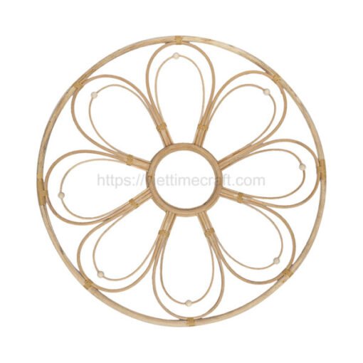Rattan Flower Shape Mirror sku M00030