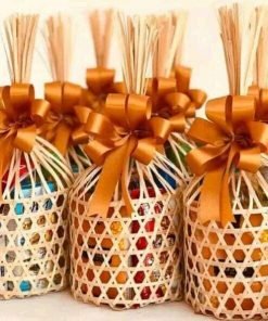 Giỏ quà không quai bằng tre – TRE0008