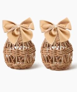 rattan Easter eggs for table settings Easter home decor egg hunter wholesale