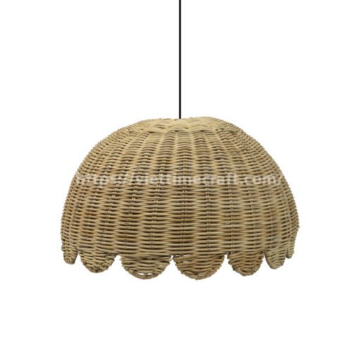 Flower Shape, Scalloped Lampshade Made Of Rattan Wholesale From Vietnam