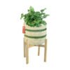 Water Hyacinth Planter With Wood Leg Home Decoration