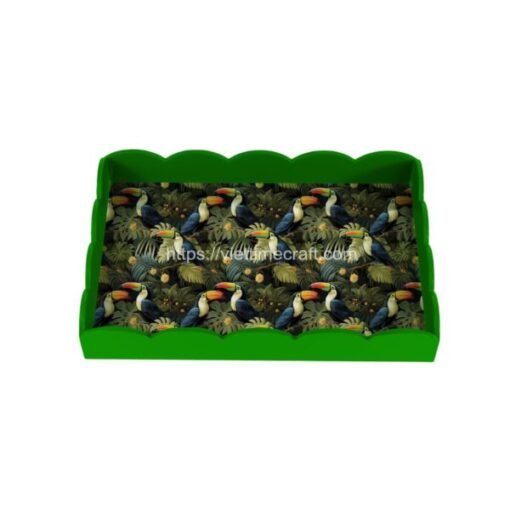 Lacquer Tray Tropical Design Table Decoration