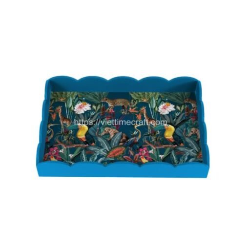 Lacquer Tray Tropical Design Table Decoration