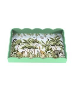 Lacquer Tray Tropical Design Table Decoration