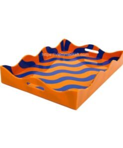 Scalloped Lacquer Tray From Vietnam Manufacturer