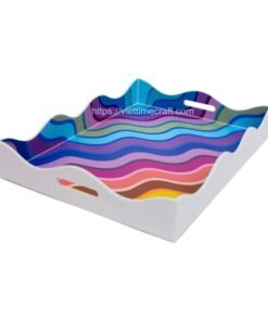 Scalloped Lacquer Tray From Vietnam Manufacturer