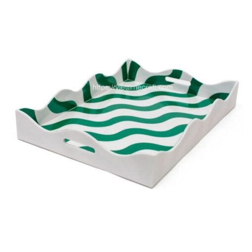 Scalloped Lacquer Tray From Vietnam Manufacturer
