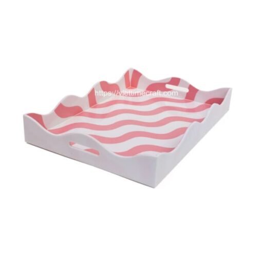 Scalloped Lacquer Tray From Vietnam Manufacturer