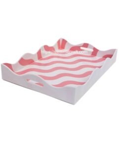 Scalloped Lacquer Tray From Vietnam Manufacturer
