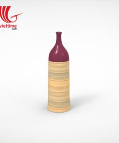 Bottleneck Lacquer Bamboo Vase