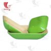 Lacquer Bamboo Platter Tray Set
