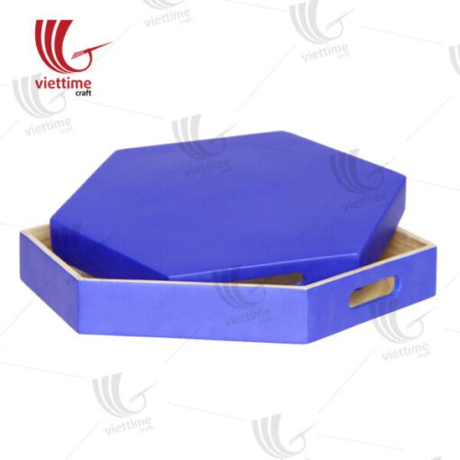Hexagon Lacquer Bamboo Tray Set Collection
