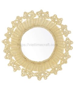 Handwoven Rattan Mirror From Viettime Craft
