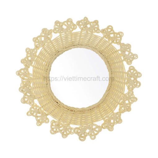 Handwoven Rattan Mirror From Viettime Craft