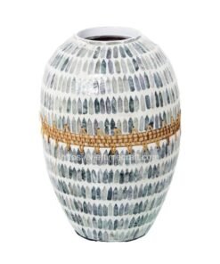 Mother Of Pearl Vase Mix Rattan Wholesale Vietnam Handicraft