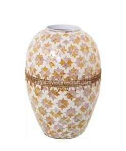 Mother Of Pearl Vase Mix Rattan Wholesale Vietnam Handicraft