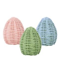 paper rope Easter egg, handmade Easter egg, eco-friendly Easter décor, recycled paper decoration, Easter egg gift idea, spring table centerpiece, Easter home decoration, sustainable Easter ornament, decorative egg for Easter, handicraft Easter decor