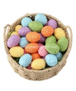 Recycled paper Easter eggs pastel set – biodegradable holiday decor