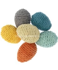 Recycled paper Easter eggs pastel set – biodegradable holiday decor