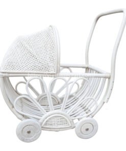Rattan Doll Pram Rattan Baby Stroller Toy