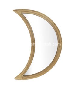 Half Moon Rattan Mirror Decor - M00024