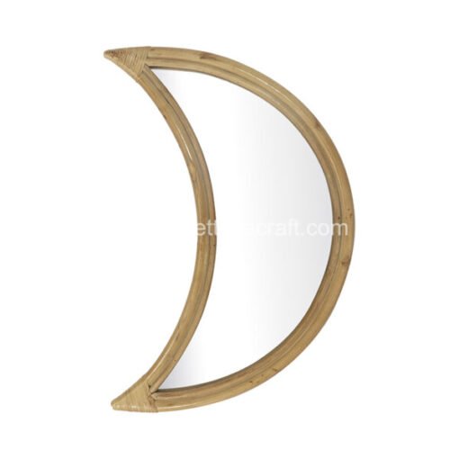 Half Moon Rattan Mirror Decor - M00024