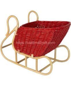 Rattan Sleigh For Christmas Decoration Viettimecraft Wholesale