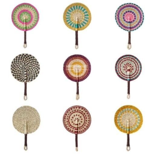 Set Woven Seagrass Fan Decoration Wholesale