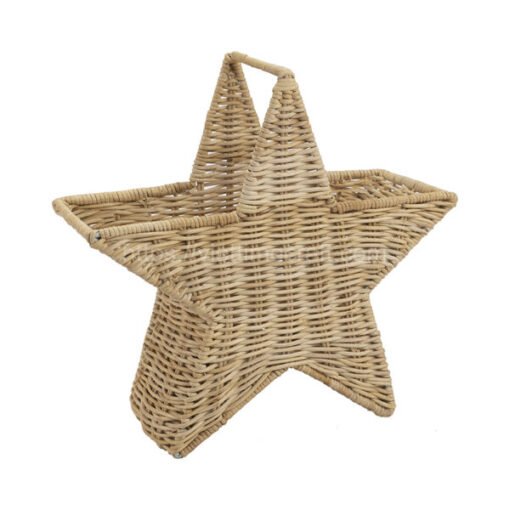 star shape rattan basket with lid - vietnam handicraft supplier