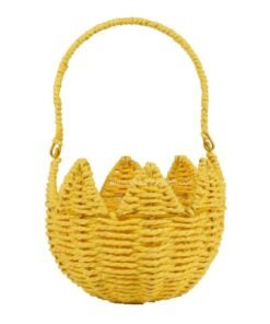 Easter theme Woven Rope Egg Gift Basket With Handle