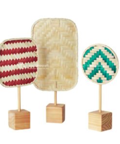Handwoven Bamboo Fan, Tabletop Christmas Decor Edition bamboo Christmas decor, handwoven fan tabletop, eco-friendly holiday decoration, handmade bamboo fan Vietnam, Christmas table ornament, rustic bamboo gift, natural Christmas centerpiece, bamboo holiday accent, Vietnamese handicraft fan