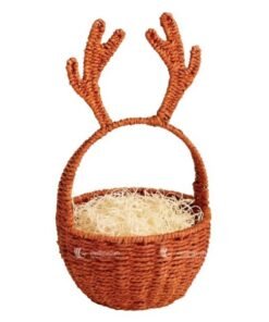 Woven Rope Reindeer Gift Basket With Handle will brings a warm and lovely Christmas atmosphere