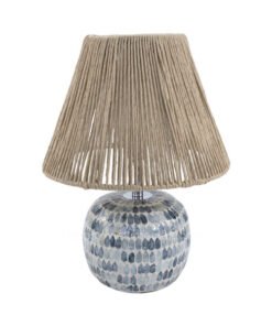 Viettimecraft - Basic Mother Of Pearl Table Lamp Mix Straw Material