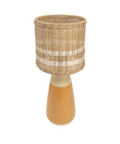 Viettimecraft - Creative Natural Rattan Table Lamp with Spun Bamboo Base Wholesale - vietnam handicraft supplier