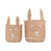 viettimecraft - natural water hyacinth bunny basket with tail - vietnam handicraft supplier