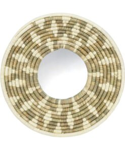 Viettimecraft - New Design Seagrass Mirror Wall Hanging - Vietnam handicraft supplier