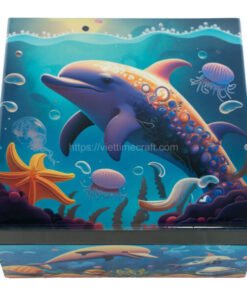 Viettimecraft - Ocean Dolphin Scene Lacquer Box Vietnam Factory Supplier
