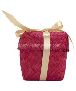 Viettimecraft - Red bamboo gift box - vietnam handicraft export supplier