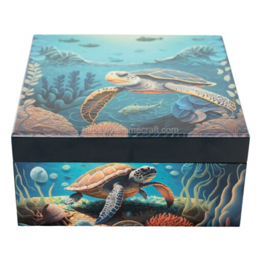 Viettimecraft - Sea Turtle Scene Luxury Lacquer Box Vietnam Wholesale