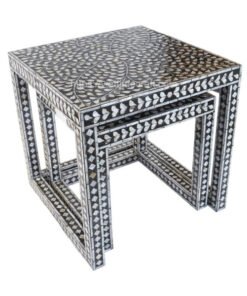 Viettimecraft - Set of Two Mother of Pearl Inlay Side Table - Vietnam Handicraft Manufacturer