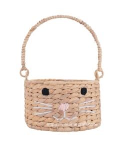 viettimecraft - water hyacinth bunny basket for easter - vietnam handicraft supplier