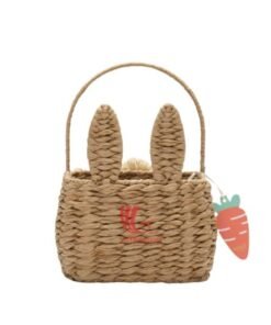 Bunny Shape Water Hyacinth Storage Basket