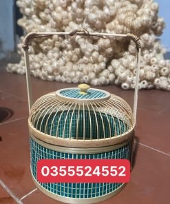 Giỏ lồng chim màu xanh - TRE0071