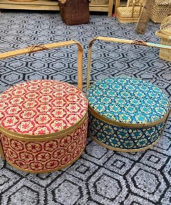 Hộp tròn hoa thị đủ màu - TRE0120